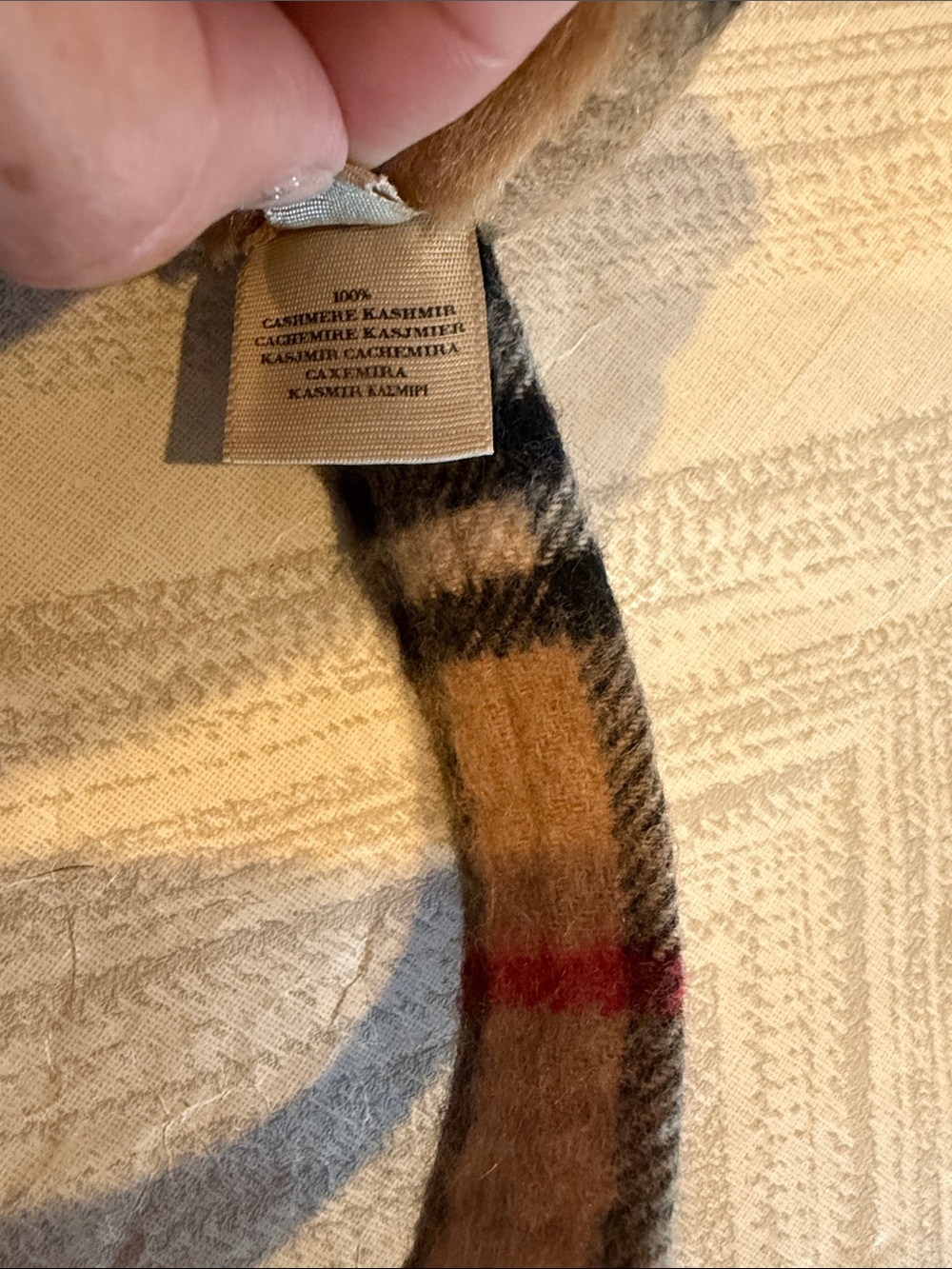 Burberry Cashmere Plaid Ear Muffs Classic Nova Check Winter Accessory - Picture 5 of 5